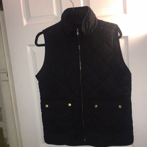 Black quilted vest